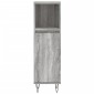 vidaXL Ντουλάπι Μπάνιου Γκρι Sonoma 30x30x100 εκ. Επεξεργασμένο Ξύλο