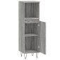 vidaXL Ντουλάπι Μπάνιου Γκρι Sonoma 30x30x100 εκ. Επεξεργασμένο Ξύλο