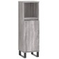 vidaXL Ντουλάπι Μπάνιου Γκρι Sonoma 30x30x100 εκ. Επεξεργασμένο Ξύλο