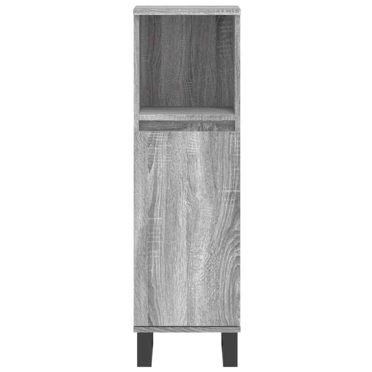 vidaXL Ντουλάπι Μπάνιου Γκρι Sonoma 30x30x100 εκ. Επεξεργασμένο Ξύλο