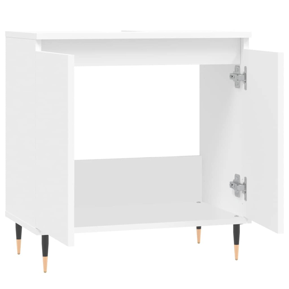 vidaXL Ντουλάπι Μπάνιου Λευκό 58 x 33 x 60 εκ. από Επεξεργασμένο Ξύλο