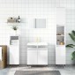 vidaXL Ντουλάπι Μπάνιου Γυαλ. Λευκό 58 x 33 x 60 εκ. από Επεξεργ. Ξύλο