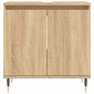 vidaXL Ντουλάπι Μπάνιου Sonoma Δρυς 58 x 33 x 60 εκ. από Επεξεργ. Ξύλο
