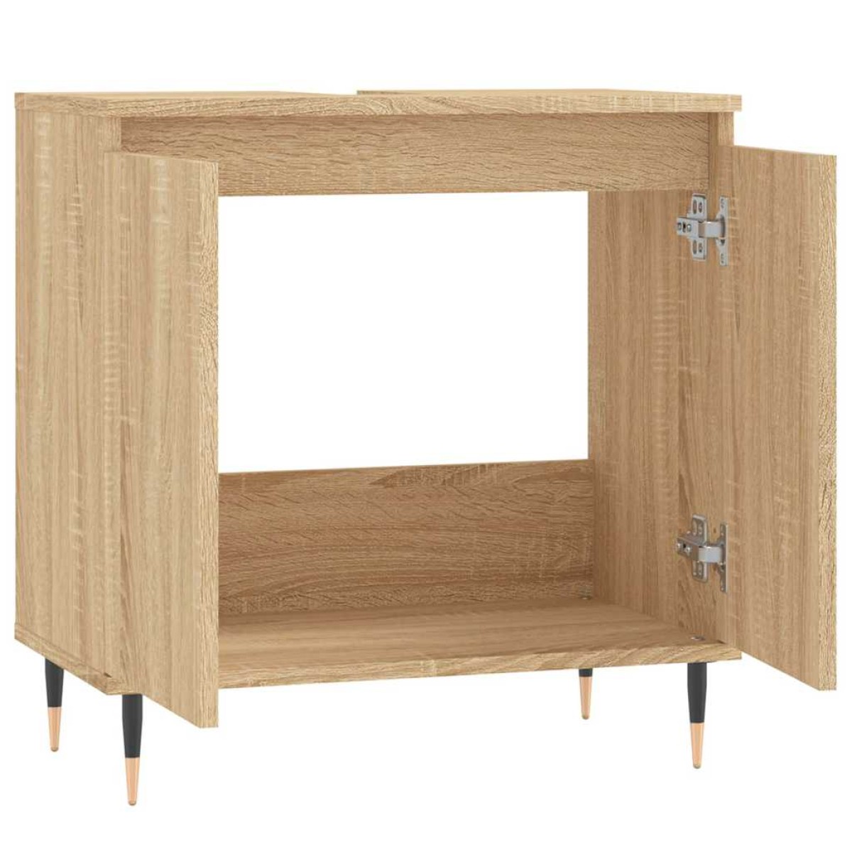 vidaXL Ντουλάπι Μπάνιου Sonoma Δρυς 58 x 33 x 60 εκ. από Επεξεργ. Ξύλο