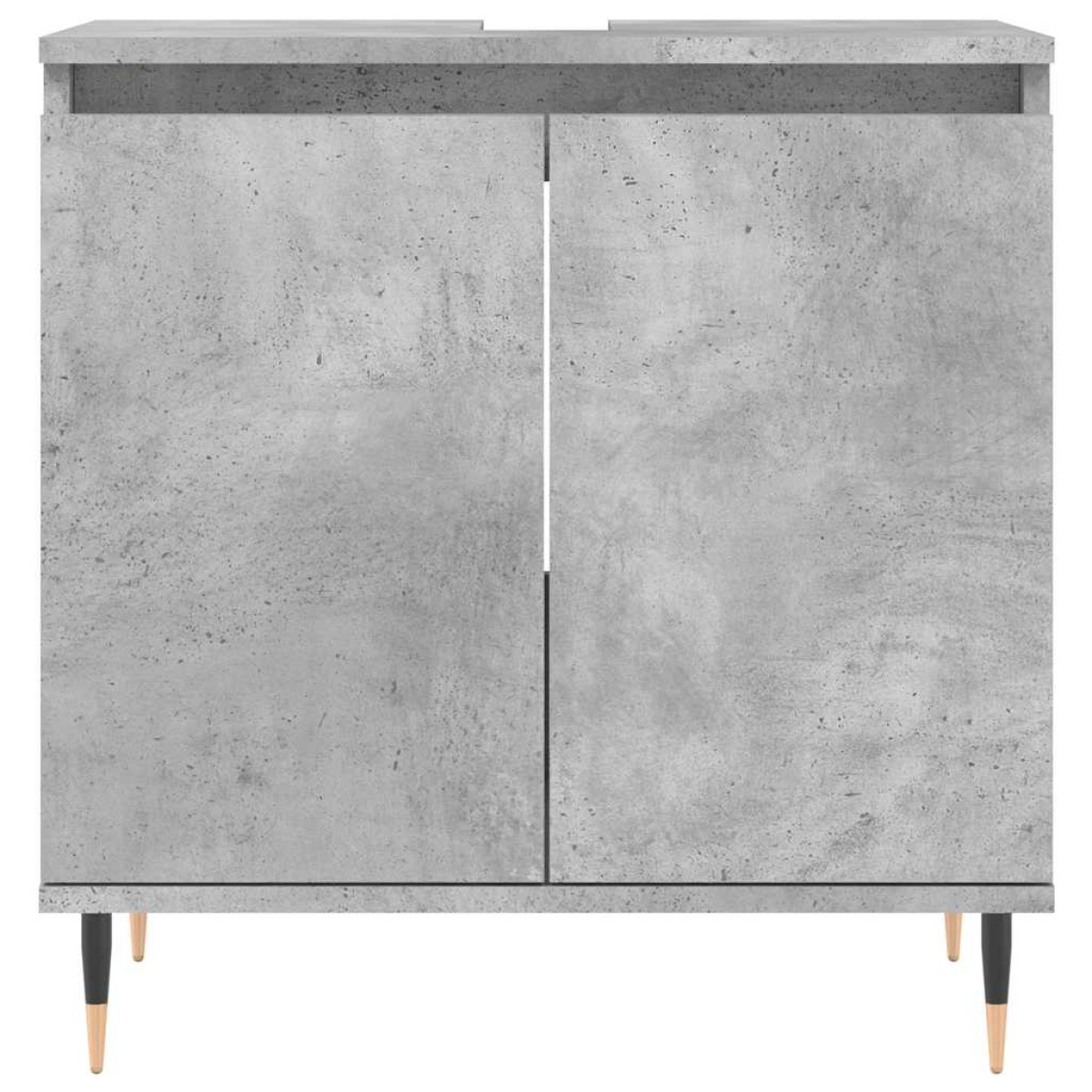 vidaXL Ντουλάπι Μπάνιου Γκρι Σκυροδεμ. 58 x 33 x 60 εκ. Επεξεργ. Ξύλο