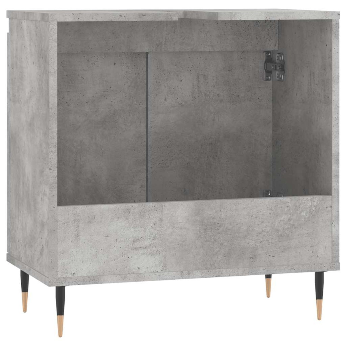 vidaXL Ντουλάπι Μπάνιου Γκρι Σκυροδεμ. 58 x 33 x 60 εκ. Επεξεργ. Ξύλο