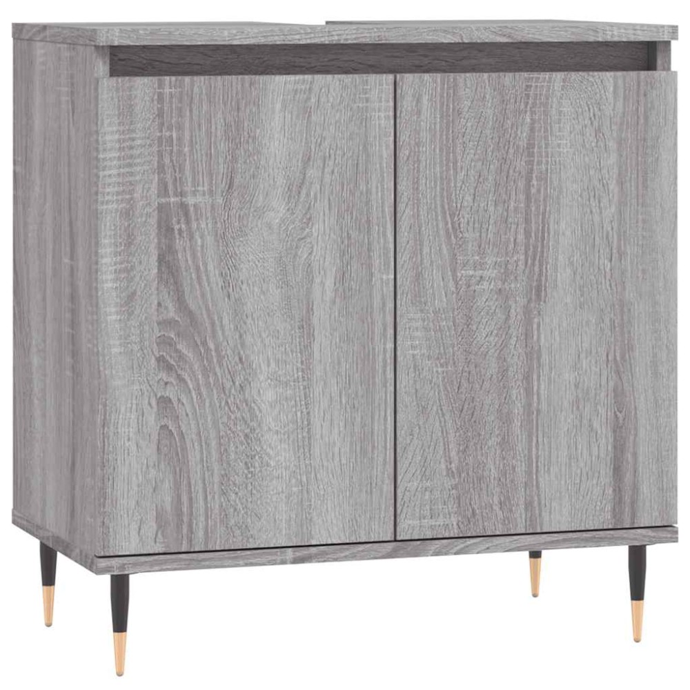 vidaXL Ντουλάπι Μπάνιου Γκρι Sonoma 58 x 33 x 60 εκ. από Επεξεργ. Ξύλο
