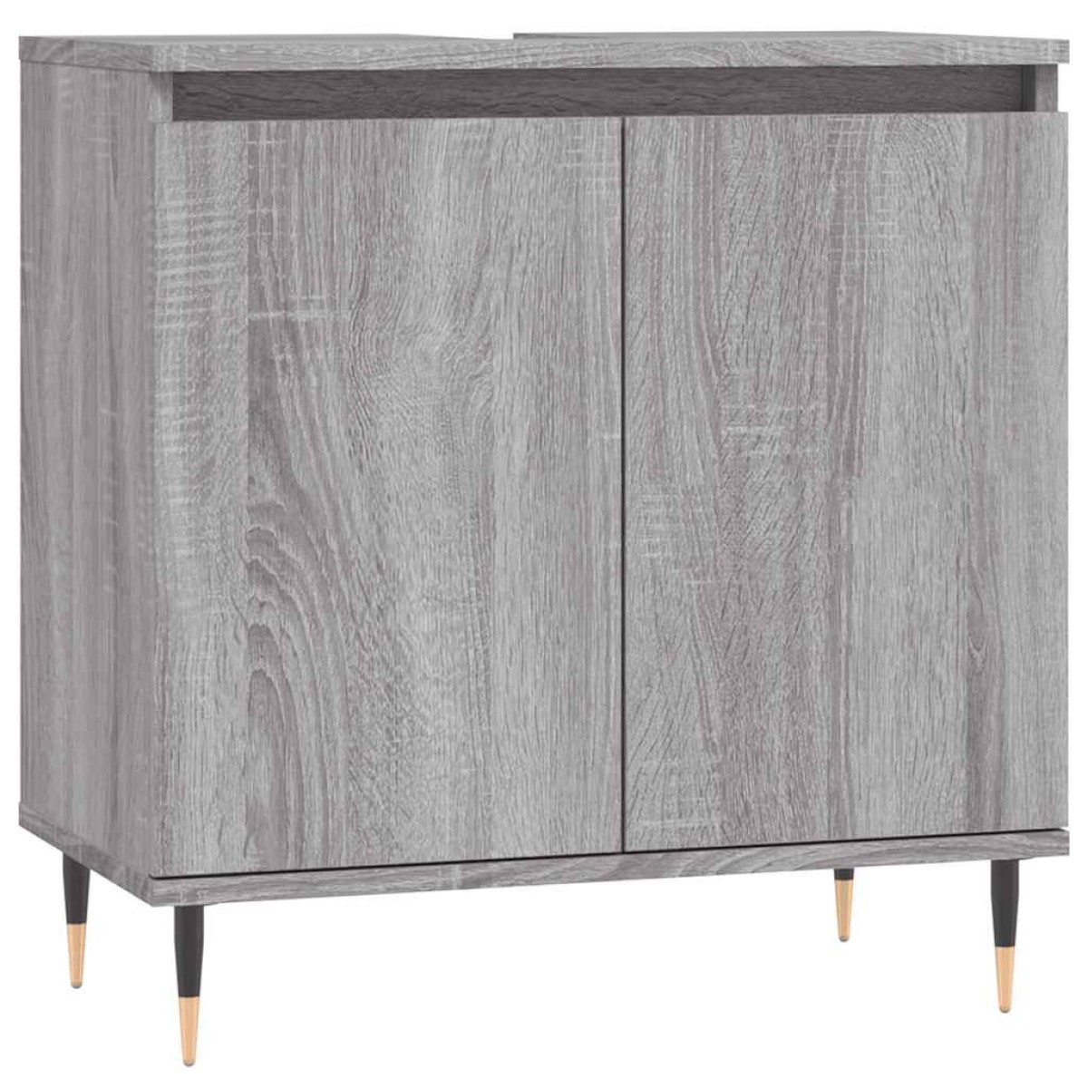 vidaXL Ντουλάπι Μπάνιου Γκρι Sonoma 58 x 33 x 60 εκ. από Επεξεργ. Ξύλο
