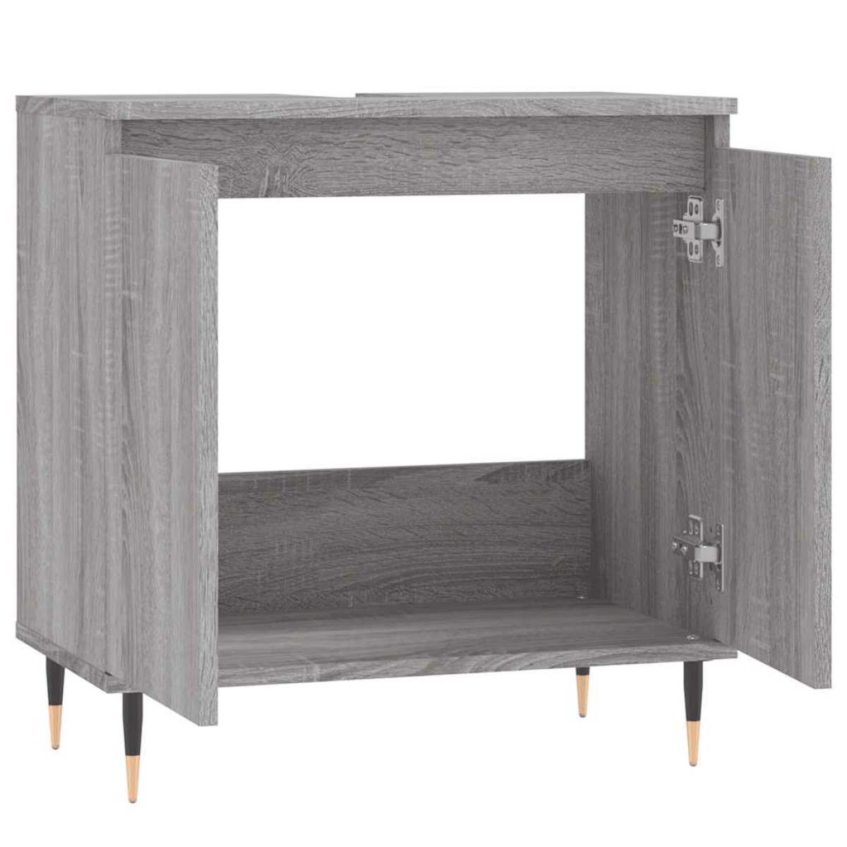 vidaXL Ντουλάπι Μπάνιου Γκρι Sonoma 58 x 33 x 60 εκ. από Επεξεργ. Ξύλο