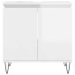 vidaXL Ντουλάπι Μπάνιου Γυαλ. Λευκό 58 x 33 x 60 εκ. από Επεξεργ. Ξύλο