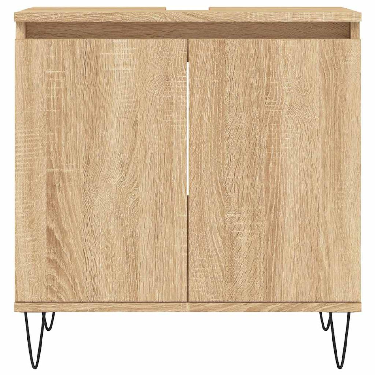 vidaXL Ντουλάπι Μπάνιου Sonoma Δρυς 58 x 33 x 60 εκ. από Επεξεργ. Ξύλο