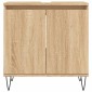 vidaXL Ντουλάπι Μπάνιου Sonoma Δρυς 58 x 33 x 60 εκ. από Επεξεργ. Ξύλο