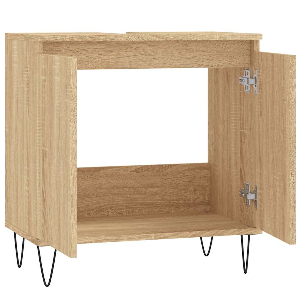 vidaXL Ντουλάπι Μπάνιου Sonoma Δρυς 58 x 33 x 60 εκ. από Επεξεργ. Ξύλο