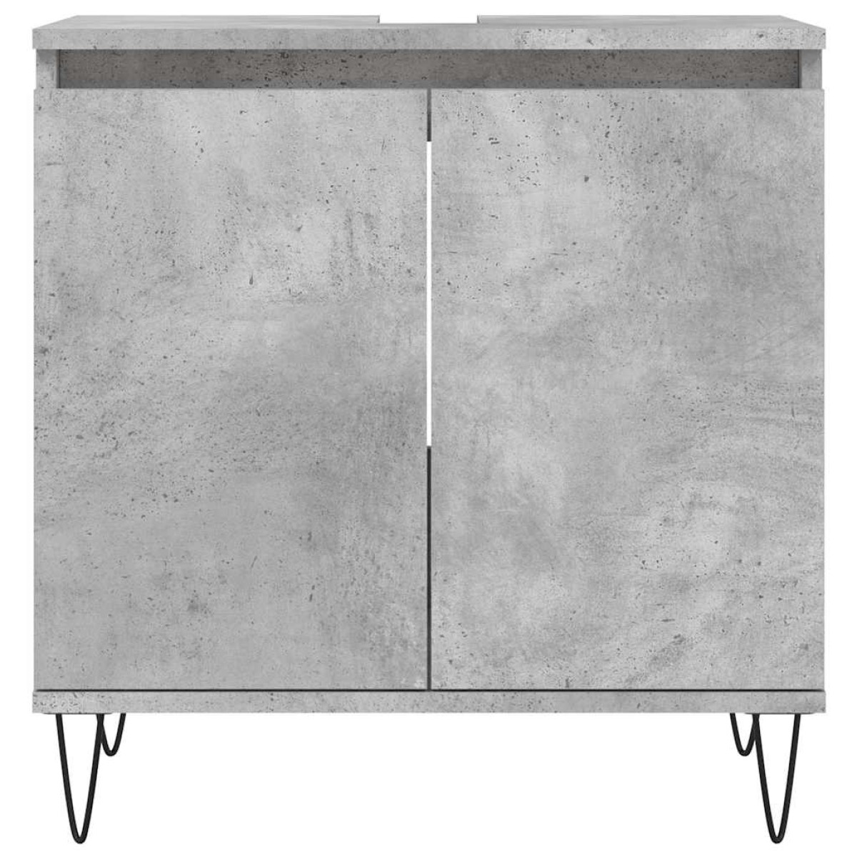 vidaXL Ντουλάπι Μπάνιου Γκρι Σκυροδεμ. 58 x 33 x 60 εκ. Επεξεργ. Ξύλο
