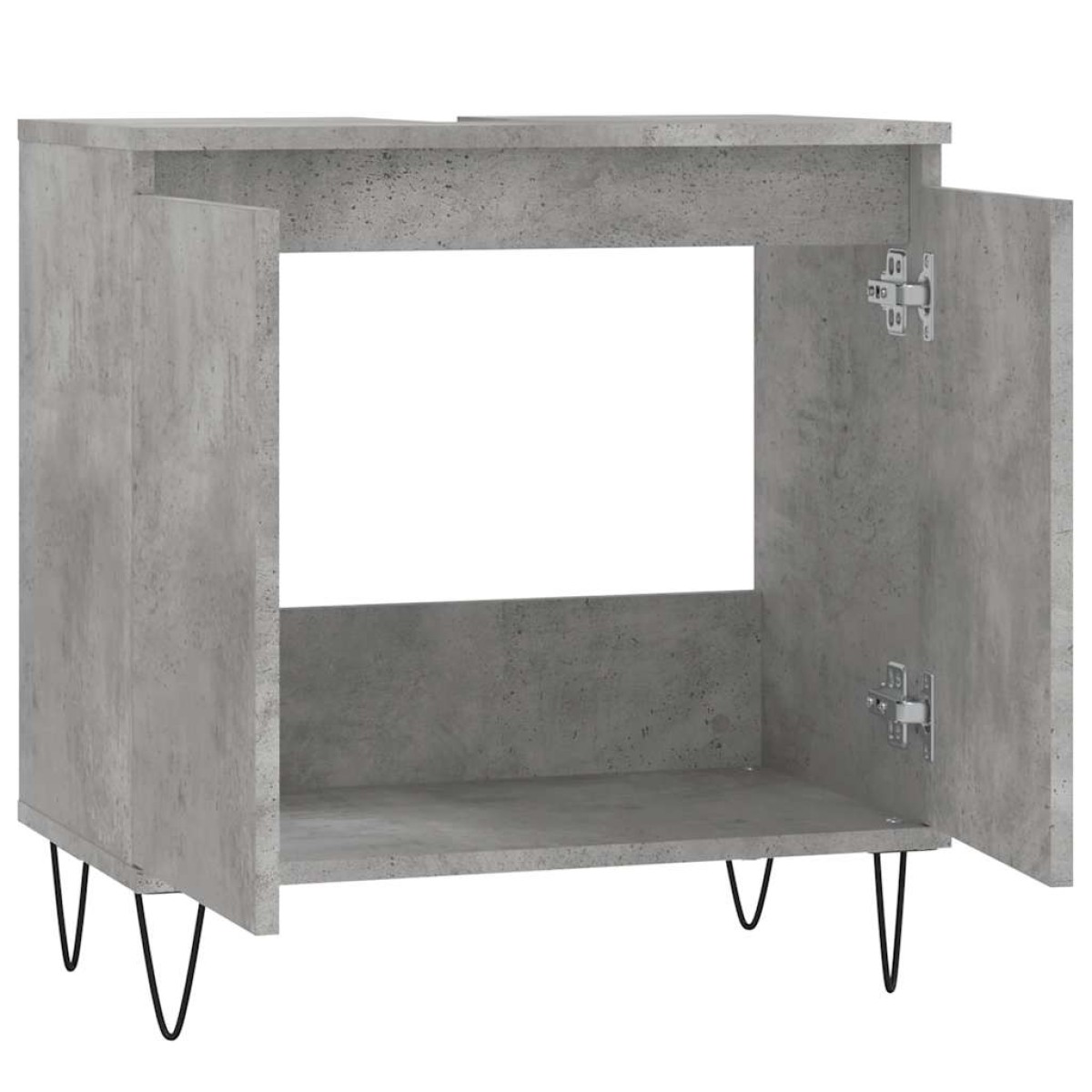 vidaXL Ντουλάπι Μπάνιου Γκρι Σκυροδεμ. 58 x 33 x 60 εκ. Επεξεργ. Ξύλο