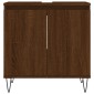 vidaXL Ντουλάπι Μπάνιου Καφέ Δρυς 58 x 33 x 60 εκ. από Επεξεργ. Ξύλο