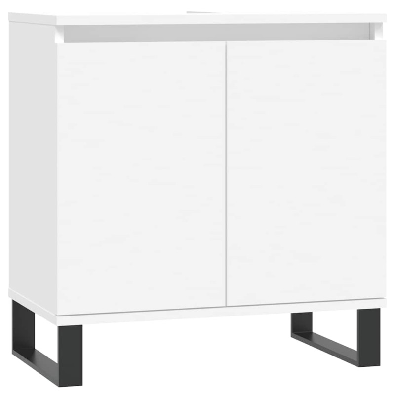 vidaXL Ντουλάπι Μπάνιου Λευκό 58 x 33 x 60 εκ. από Επεξεργασμένο Ξύλο