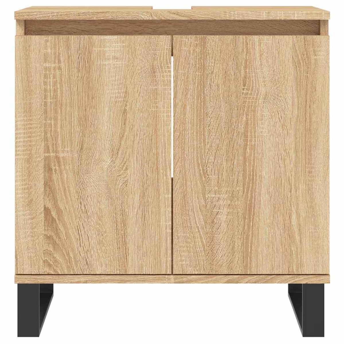 vidaXL Ντουλάπι Μπάνιου Sonoma Δρυς 58 x 33 x 60 εκ. από Επεξεργ. Ξύλο