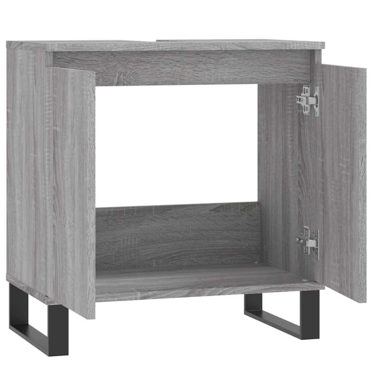 vidaXL Ντουλάπι Μπάνιου Γκρι Sonoma 58 x 33 x 60 εκ. από Επεξεργ. Ξύλο