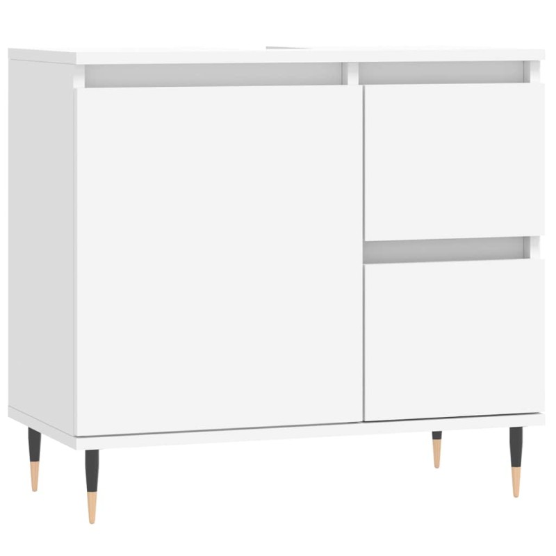 vidaXL Ντουλάπι Μπάνιου Λευκό 65 x 33 x 60 εκ. από Επεξεργασμένο Ξύλο