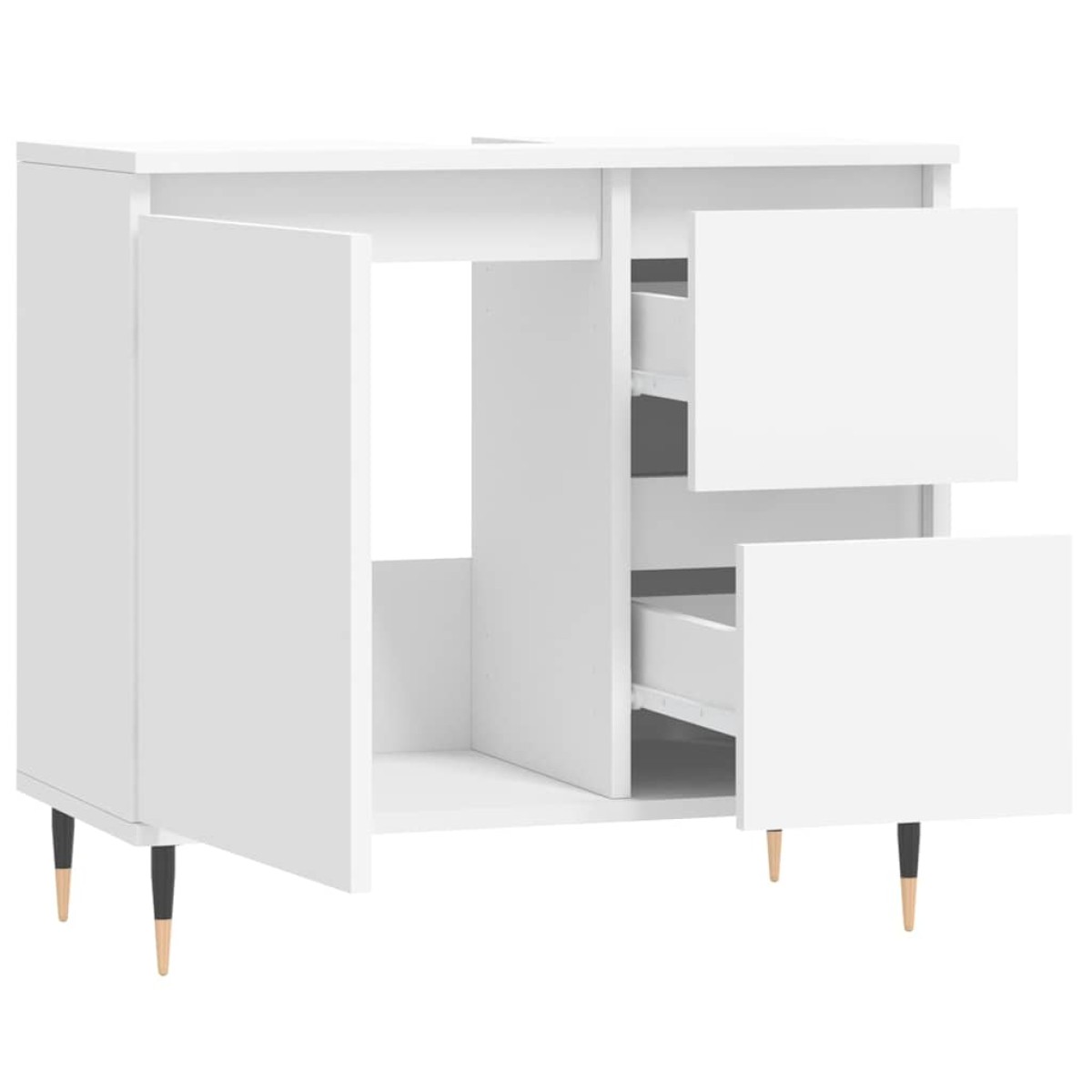 vidaXL Ντουλάπι Μπάνιου Λευκό 65 x 33 x 60 εκ. από Επεξεργασμένο Ξύλο