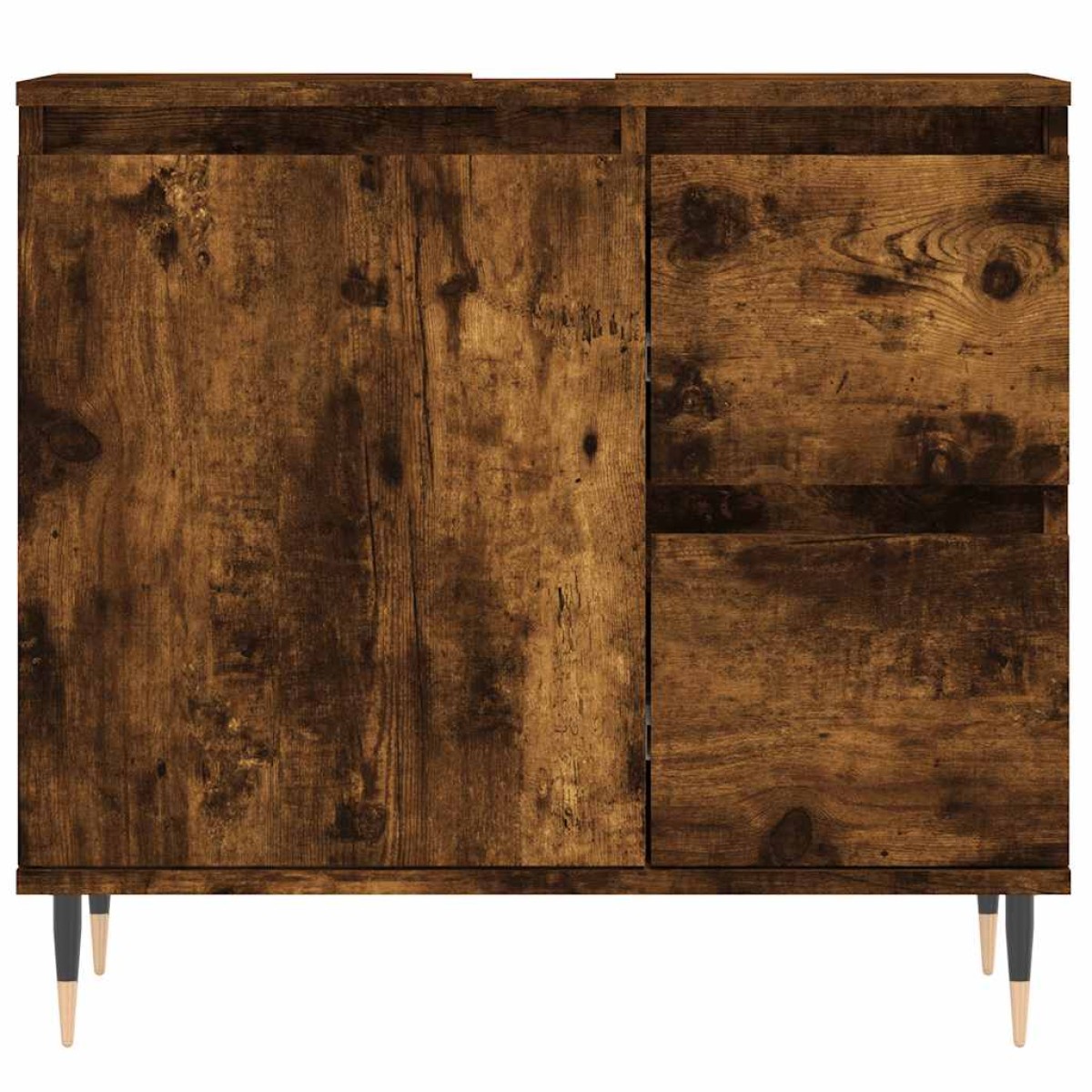 vidaXL Ντουλάπι Μπάνιου Καπνιστή Δρυς 65x33x60 εκ. Επεξεργασμένο Ξύλο