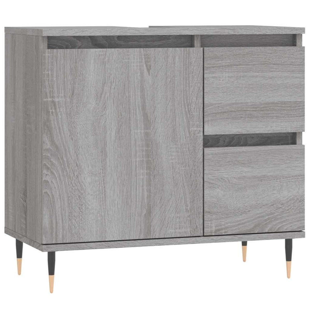 vidaXL Ντουλάπι Μπάνιου Γκρι Sonoma 65x33x60 εκ. Επεξεργασμένο Ξύλο