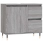 vidaXL Ντουλάπι Μπάνιου Γκρι Sonoma 65x33x60 εκ. Επεξεργασμένο Ξύλο
