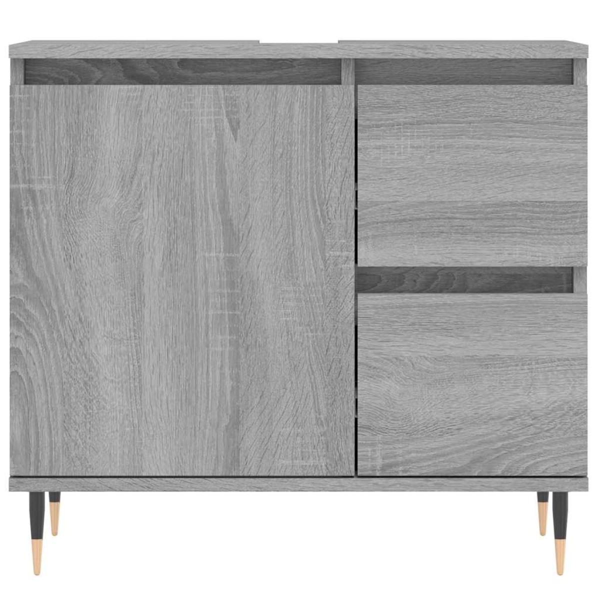 vidaXL Ντουλάπι Μπάνιου Γκρι Sonoma 65x33x60 εκ. Επεξεργασμένο Ξύλο