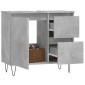 vidaXL Ντουλάπι Μπάνιου Γκρι Σκυροδέματος 65x33x60 εκ. Επεξ. Ξύλο