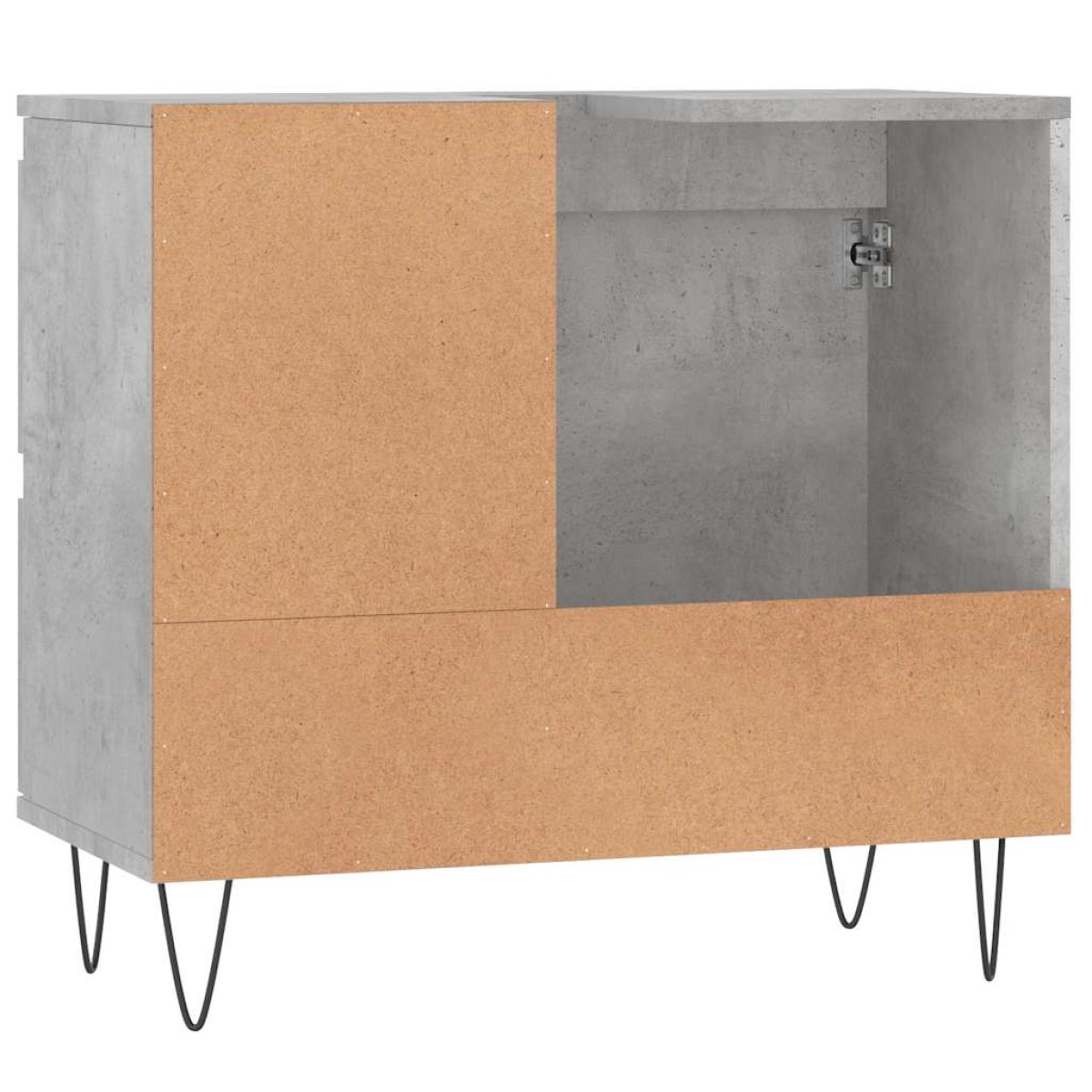 vidaXL Ντουλάπι Μπάνιου Γκρι Σκυροδέματος 65x33x60 εκ. Επεξ. Ξύλο