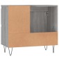 vidaXL Ντουλάπι Μπάνιου Γκρι Sonoma 65x33x60 εκ. Επεξεργασμένο Ξύλο