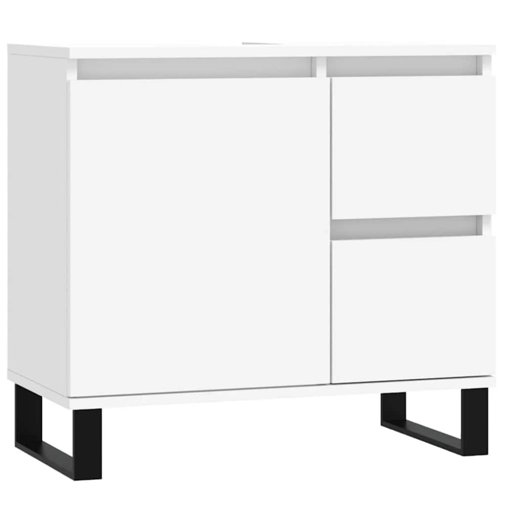 vidaXL Ντουλάπι Μπάνιου Λευκό 65 x 33 x 60 εκ. από Επεξεργασμένο Ξύλο