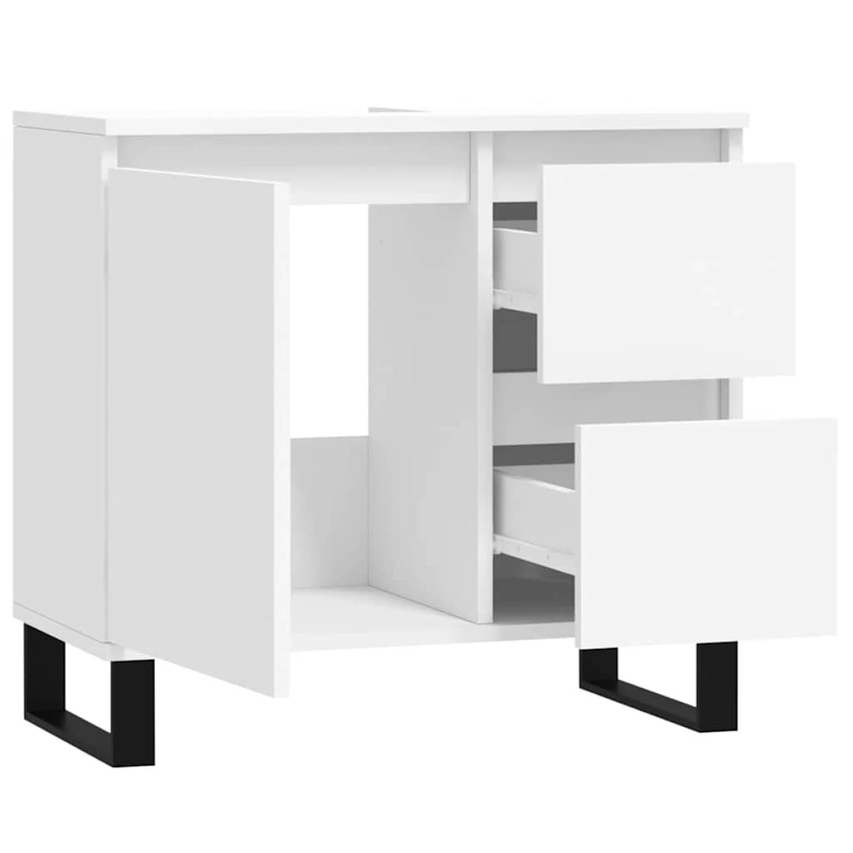 vidaXL Ντουλάπι Μπάνιου Λευκό 65 x 33 x 60 εκ. από Επεξεργασμένο Ξύλο
