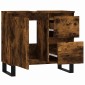 vidaXL Ντουλάπι Μπάνιου Καπνιστή Δρυς 65x33x60 εκ. Επεξεργασμένο Ξύλο