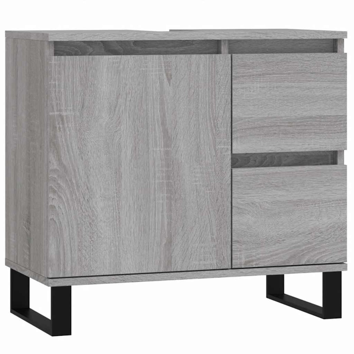 vidaXL Ντουλάπι Μπάνιου Γκρι Sonoma 65x33x60 εκ. Επεξεργασμένο Ξύλο