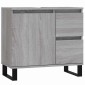 vidaXL Ντουλάπι Μπάνιου Γκρι Sonoma 65x33x60 εκ. Επεξεργασμένο Ξύλο