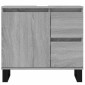 vidaXL Ντουλάπι Μπάνιου Γκρι Sonoma 65x33x60 εκ. Επεξεργασμένο Ξύλο