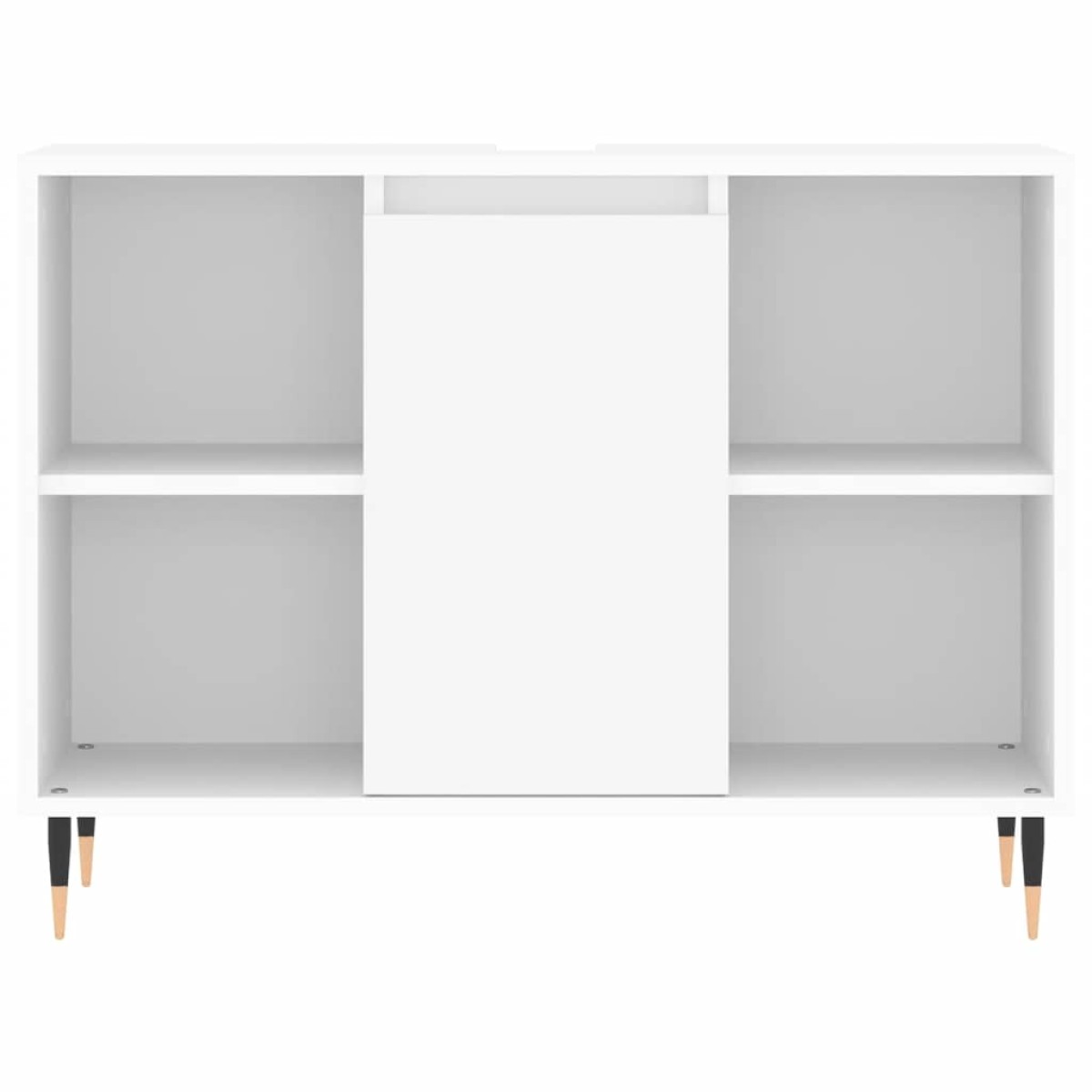 vidaXL Ντουλάπι Μπάνιου Λευκό 80 x 33 x 60 εκ. Επεξεργασμένο Ξύλο