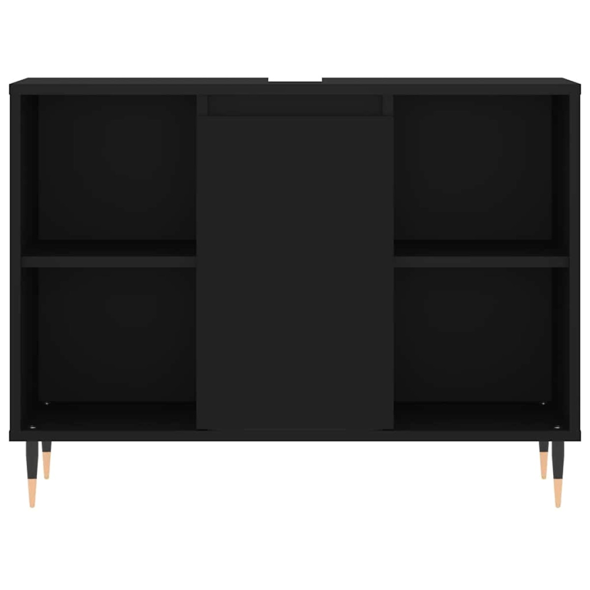 vidaXL Ντουλάπι Μπάνιου Μαύρο 80 x 33 x 60 εκ. από Επεξεργασμένο Ξύλο