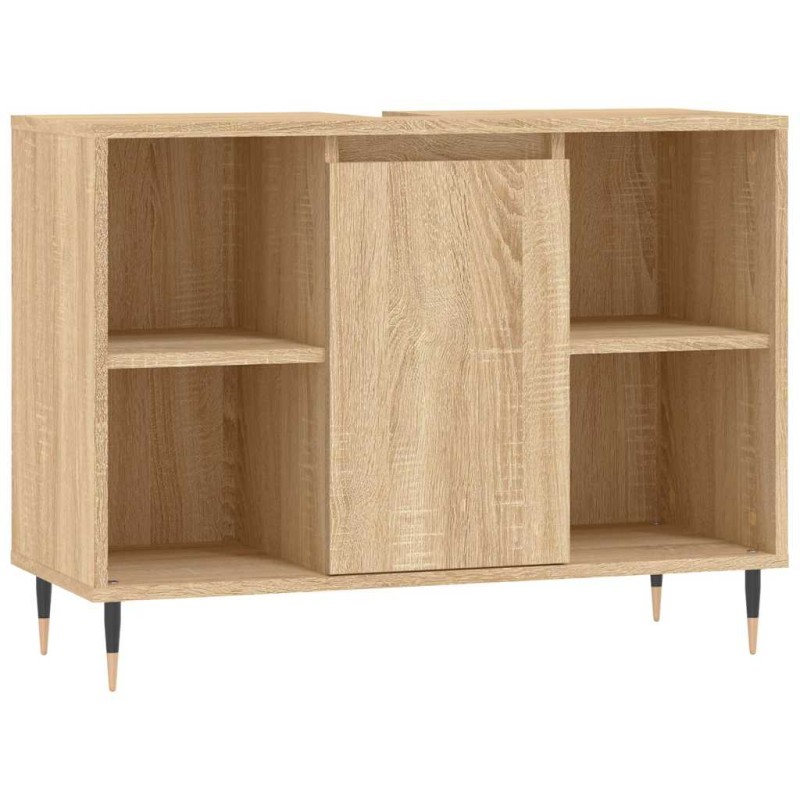 vidaXL Ντουλάπι Μπάνιου Sonoma Δρυς 80 x 33 x 60 εκ. από Επεξεργ. Ξύλο