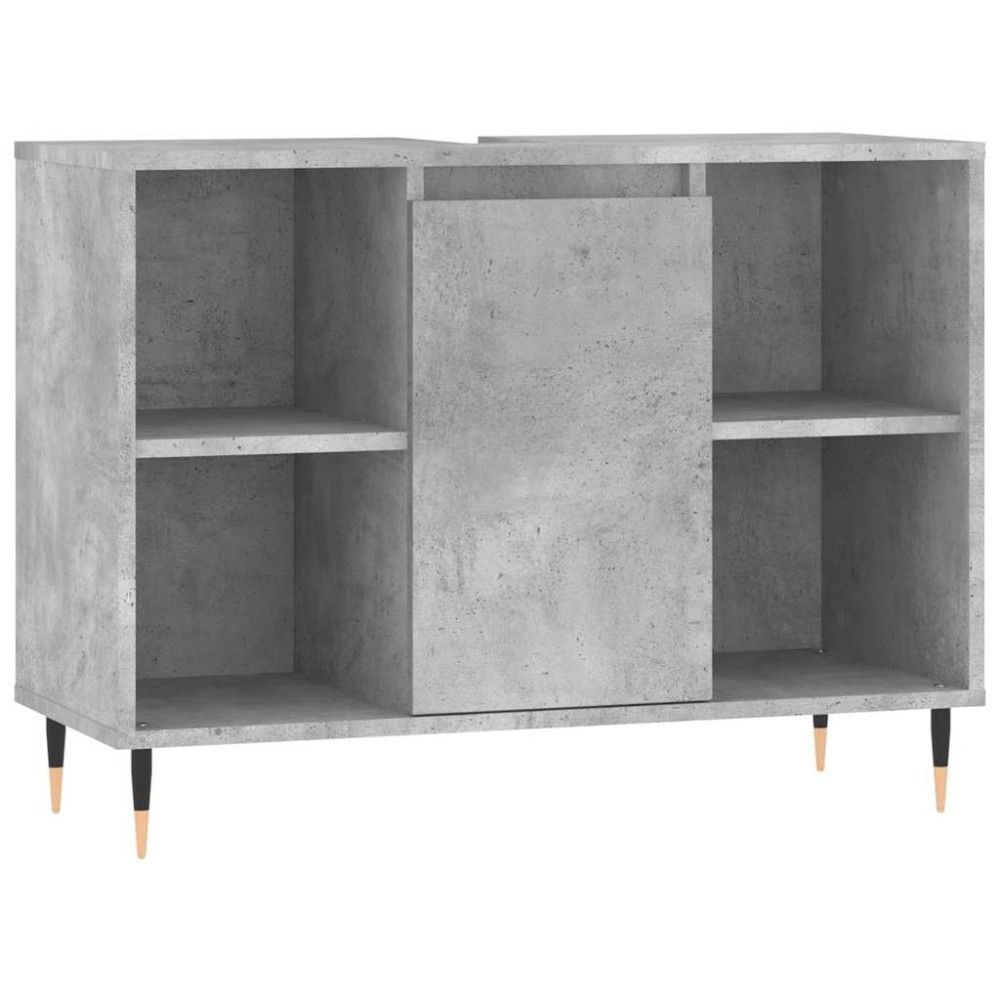 vidaXL Ντουλάπι Μπάνιου Γκρι Σκυροδέματος 80x33x60 εκ. Επεξ. Ξύλο