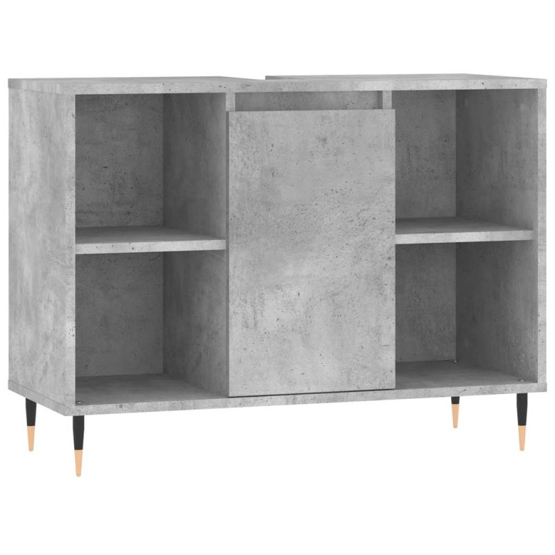 vidaXL Ντουλάπι Μπάνιου Γκρι Σκυροδέματος 80x33x60 εκ. Επεξ. Ξύλο