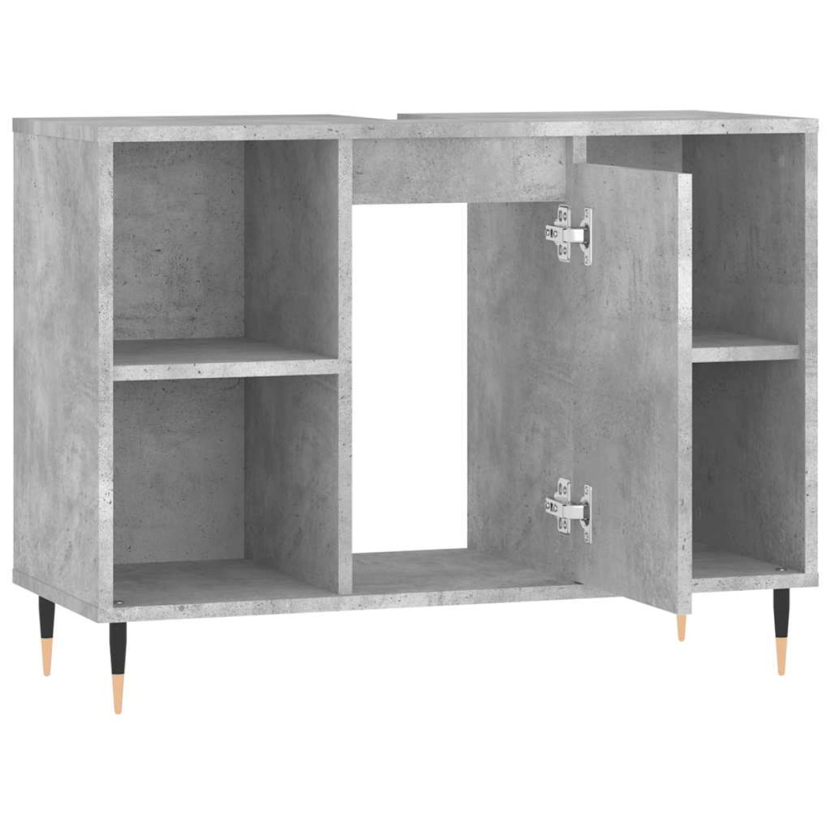 vidaXL Ντουλάπι Μπάνιου Γκρι Σκυροδέματος 80x33x60 εκ. Επεξ. Ξύλο