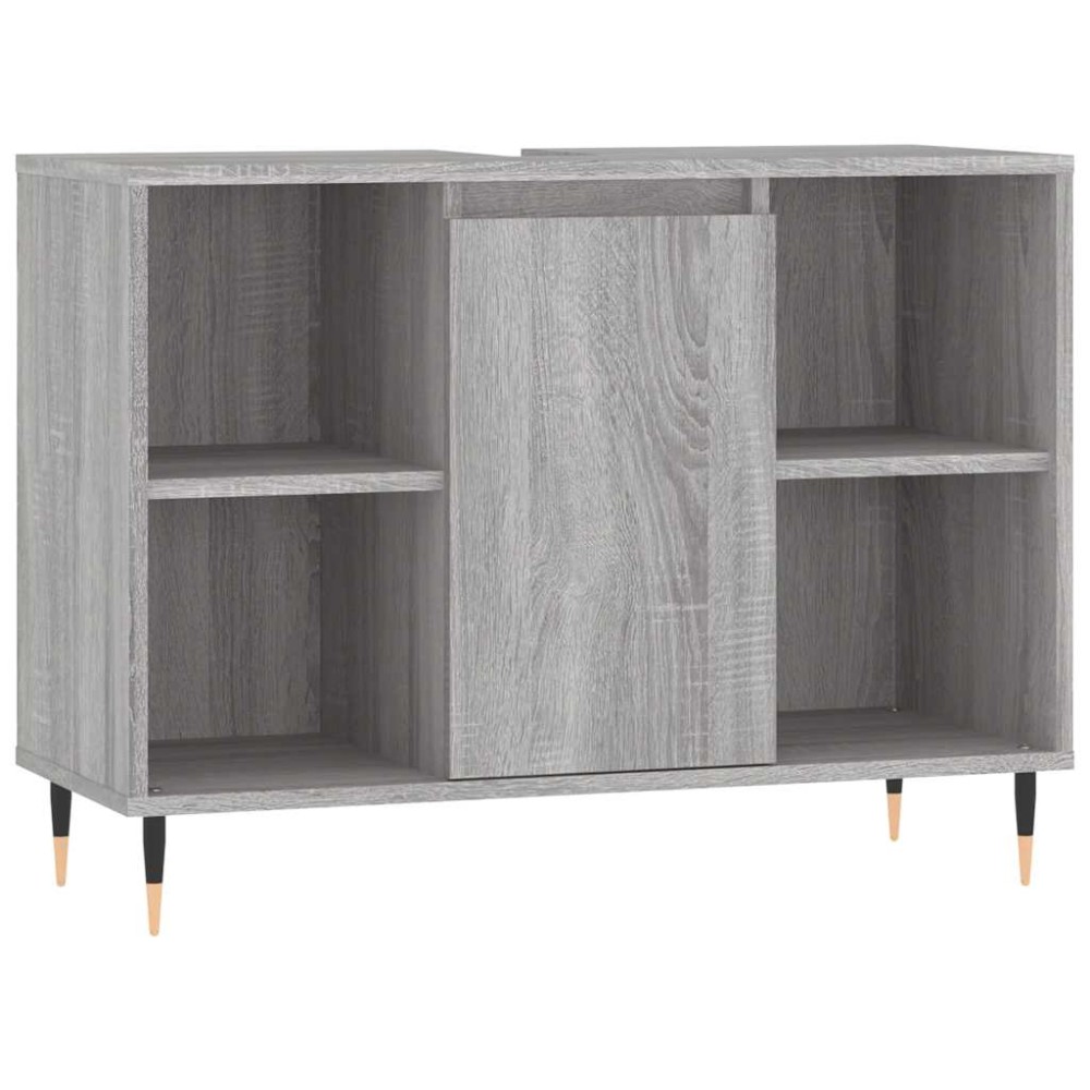 vidaXL Ντουλάπι Μπάνιου Γκρι Sonoma 80 x 33 x 60 εκ. από Επεξεργ. Ξύλο