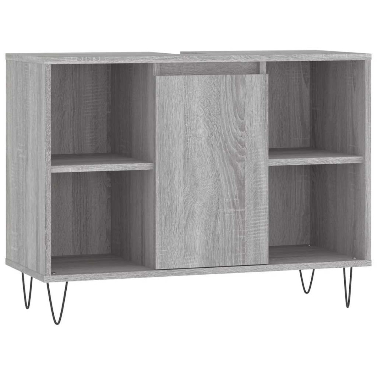 vidaXL Ντουλάπι Μπάνιου Γκρι Sonoma 80 x 33 x 60 εκ. από Επεξεργ. Ξύλο