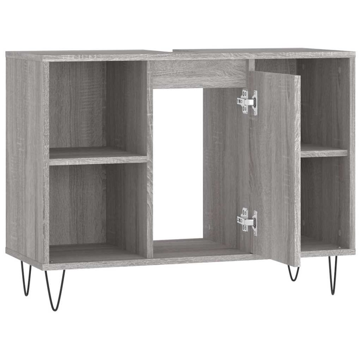 vidaXL Ντουλάπι Μπάνιου Γκρι Sonoma 80 x 33 x 60 εκ. από Επεξεργ. Ξύλο