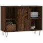 vidaXL Ντουλάπι Μπάνιου Καφέ Δρυς 80 x 33 x 60 εκ. Επεξεργασμένο Ξύλο