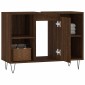 vidaXL Ντουλάπι Μπάνιου Καφέ Δρυς 80 x 33 x 60 εκ. Επεξεργασμένο Ξύλο
