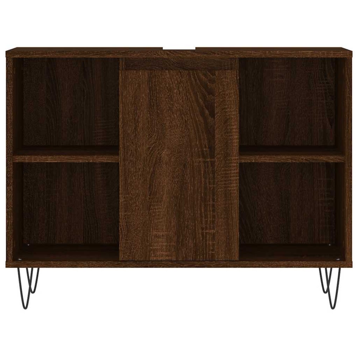 vidaXL Ντουλάπι Μπάνιου Καφέ Δρυς 80 x 33 x 60 εκ. Επεξεργασμένο Ξύλο